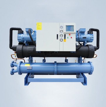 Water cooled low-temperature screw freezer